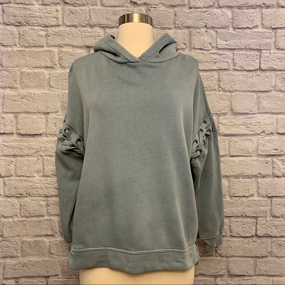 NWT Avocado Pullover Hoodie w/ Sleeve Accent - Picture 1 of 11